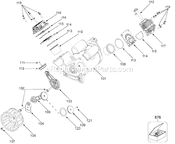 Page A Diagram and Parts List for 919-72550 Type 3 Black and Decker Compressor